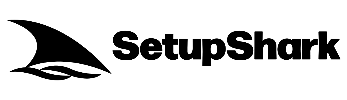 Setup Shark — dark logo for light backgrounds