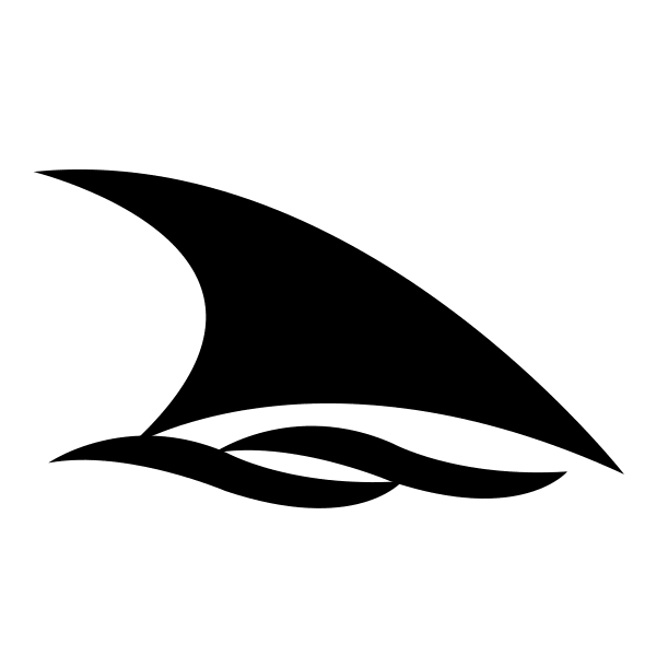 Setup Shark — dark shark fin icon for light backgrounds